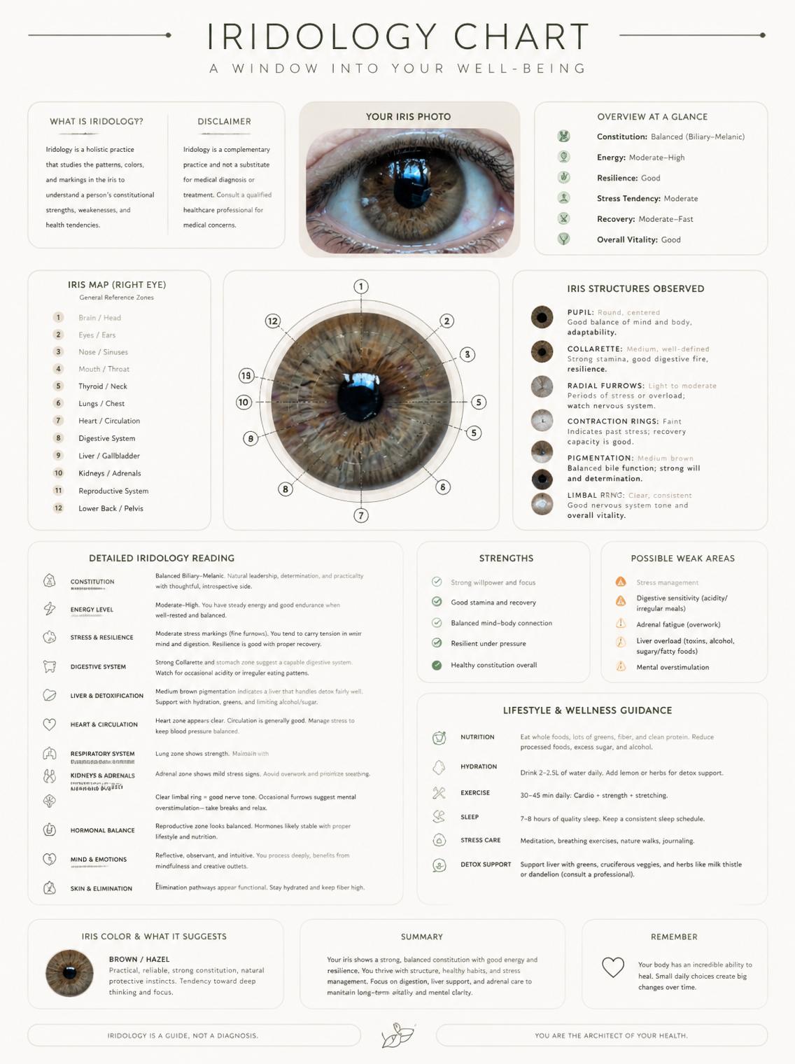IRIS reading (Iridology) 